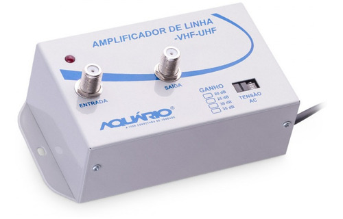 Amplificador De Linha 25db Vhf Uhf Catv Tv Digital Bivolt