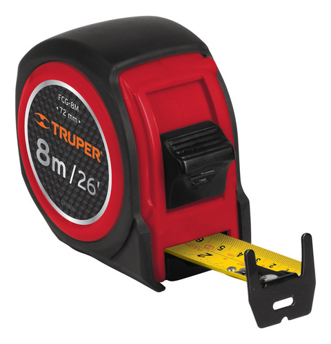 Flexómetro Compacto Con Grip 8 M Cinta 1' Truper 12774