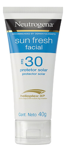 Protetor Solar Sun Fresh Facial Fps 30 40g Neutrogena Fragrância Lavanda Tipo de embalagem Pote