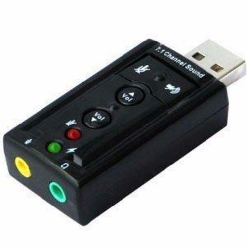 Placa De Sonido Usb 7.1 Conecta Parlantes Auricular Microfon