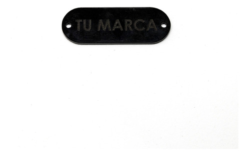 100 Etiquetas  4.5x1.5cm Acrilico Negro 2mm Grabado Laser