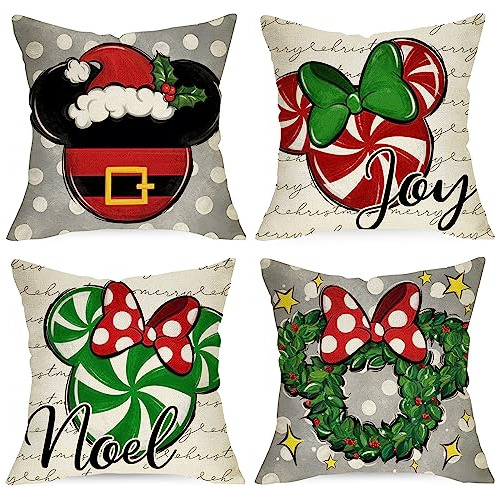 Fundas De Almohada Decorativas Día De Navidad Del Ratã...