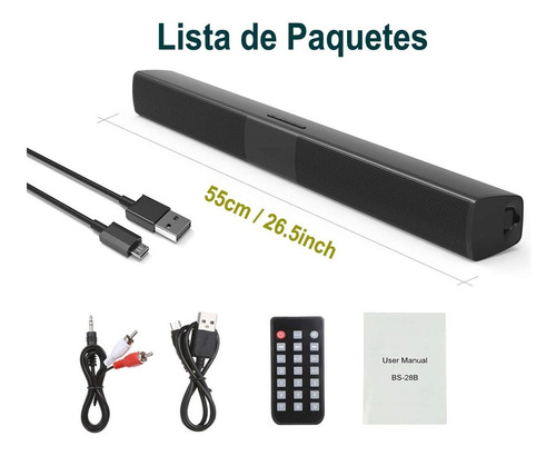 Barra Sonido Teatro En Casa Bluetooth Soundbar