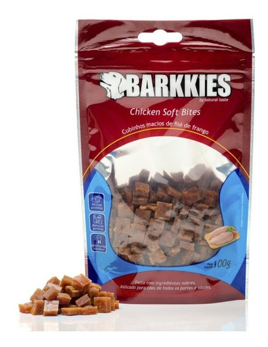 Barkkies Chiken Soft Bites Cachorro Adestramento 100 Gramas