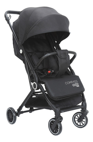 Carrinho De Bebê Passeio Vira Berço Compass Preto Maxi Baby