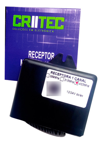 Receptor De Sinal Multifuncional 433mhz 1 Canal - Criitec