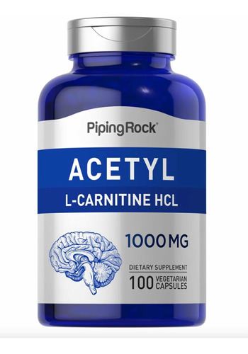 Acetyl L-carnitine 1000 Mg X 100 Caps. Piping Rock Usa 