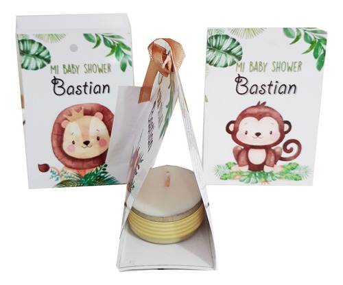 Souvenirs Baby Shower Velitas De Noche Animales  Selva X15u