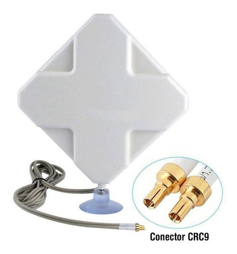Antena 4g 3g Modem Bam Huawei Zte Conector Crc9 35dbi