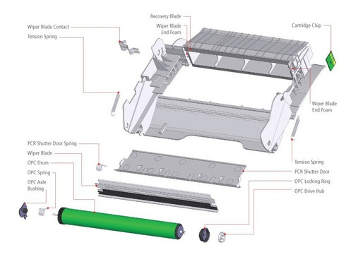 Kit Lexmark X654/t654, Toner -fotoconductor Y Chip 36k