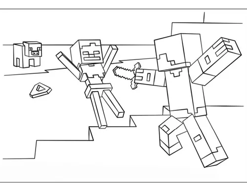 Desenho para colorir minecraft: 100 desenhos minecraft para colorir!