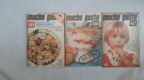 Lote Por Tres Revistas Antiguas ** Mucho Gusto ** Año 1976 (Usado)