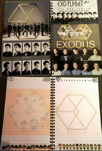 Libreta Exo Exodus Kpop Corea Oppas Cuaderno Exoluxion
