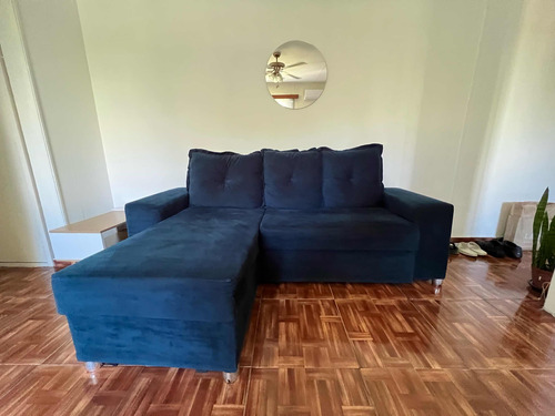 Sillón De 3 Cuerpos Azul Marino Muy Cómodo