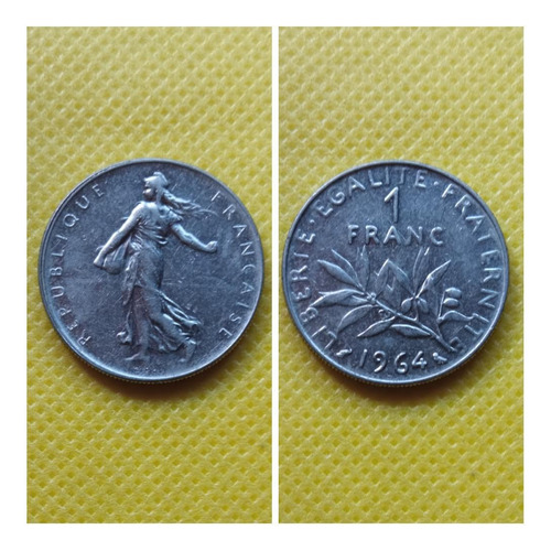 Moneda 1 Franco, Francia 1964.