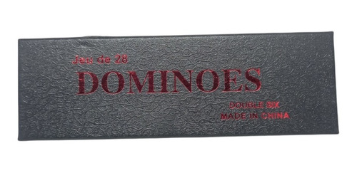 Domino Colorido Doble Seis 5x2,5x1cm Con Caja Negra