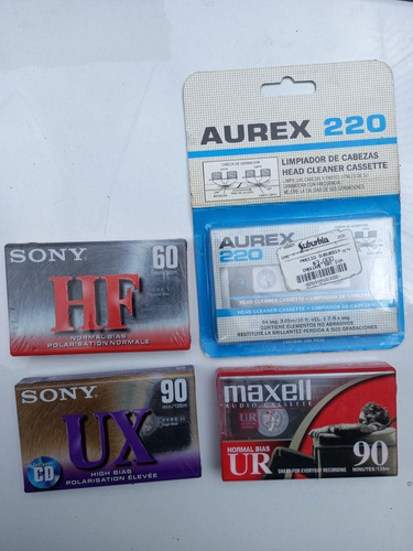 Audiocasettes Virgenes Sony Ux Hf Maxell Aurex Limpiador