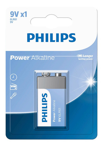 Bateria 9 Volts Philips Alcalina P/ Violão Microfone Etc.