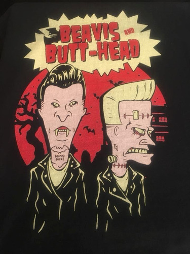 Imagen 1 de 3 de Beavis And Butthead Psychobilly - Animacion - Polera- Cyco R