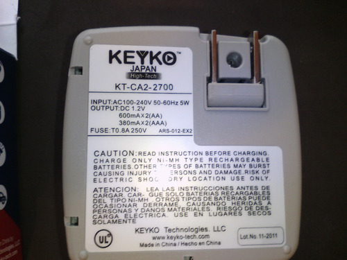 Cargador Keyko Calidad A Toda Prueba. Solo Bs.