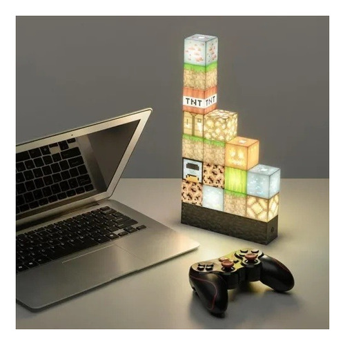 Lamp Minecraft Diy Luz Cuadrada Lámpara Bloque Construcción