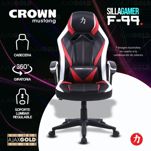 Imagen 3 de 10 de Silla Gamer Escritorio Sillon Ergonomica Con Cuero Sintetico