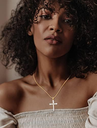 Jowaia Collares De Cruz De Plata De Ley 925 Para Mujer, Coll