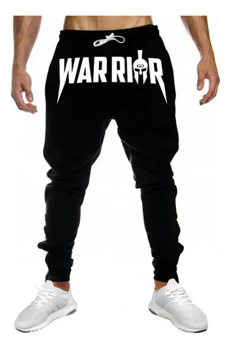 Pantalones Deportivos Negros Para Hombre Con Estampado De Al