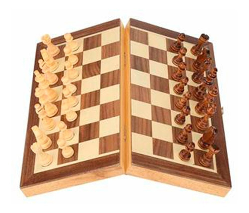 Tablero De Ajedrez Plegable Santolee 39cm Juego De Mesa