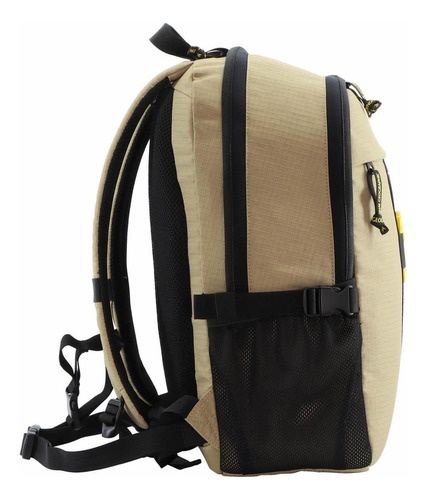 Mochila Natgeo Rpet 22lts. Explorer Iii Color Beige Diseño De La Tela Lisa