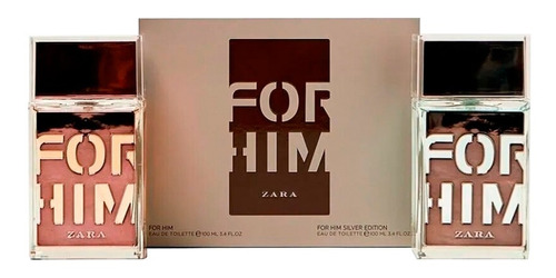 Set 2 Perfumes Zara For Him + For Him Silver Edt - 100ml