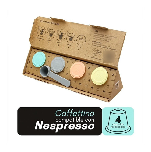 Nespresso 4 Capsulas Recargables Caffettino - Ecologicas