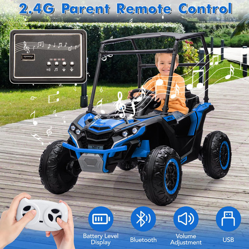 Auto Eléctrico Acekool 2 Plazas Utv 24 V 7 Ah Todoterreno Color