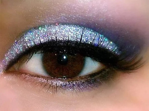 Imagen 2 de 7 de Gibre Glitter Purpurina Blanco Uñas Labios Ojos Cuerpo