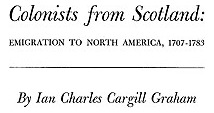 Libro Colonists From Scotland: Emigration To North Americ...