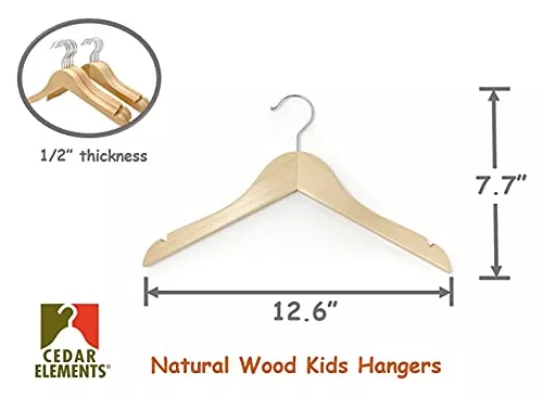 Perchas para niños (madera natural, perchas para bebés/niños pequeños NB-4T)