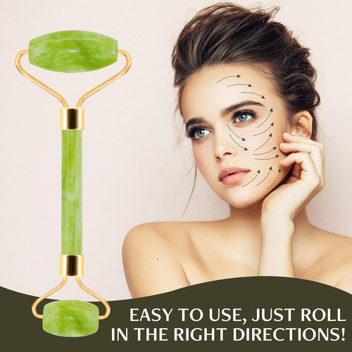 Ferramentas Faciais Jade Roller E Gua Sha Disemot Antienvelh