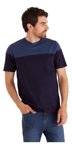 Remera Macowens Bicolor Azul Aero 059205016058