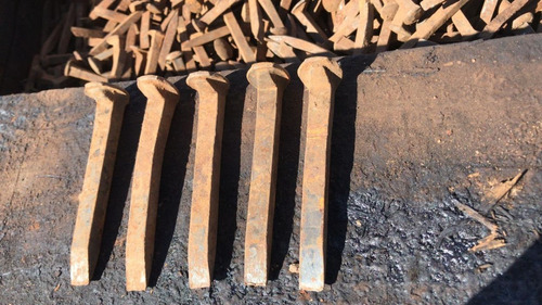 Paquete 3 Clavos Ferrocarril Usados Antiguos