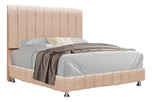 Base Cama King Size Minimalista Moderna Combo Con Cabecera
