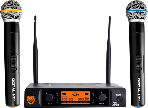 Nady Dw-22 Sistema De Micrófono De Mano Inalámbrico Dual Uhf