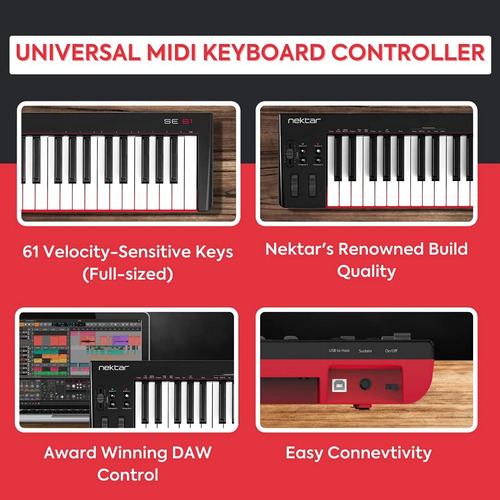 Nektar Se61 - Teclado Controlador Midi Usb Con Nektar Da...
