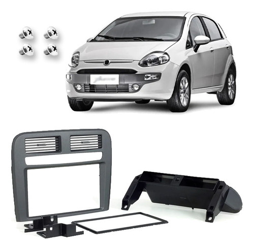 Moldura 2 Din Dvd Painel Fiat Punto 2008 2009 2010 2011 2012