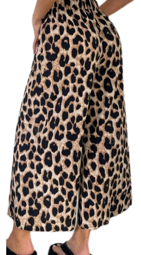 Pantalón Animal Print Leopardo De Dama