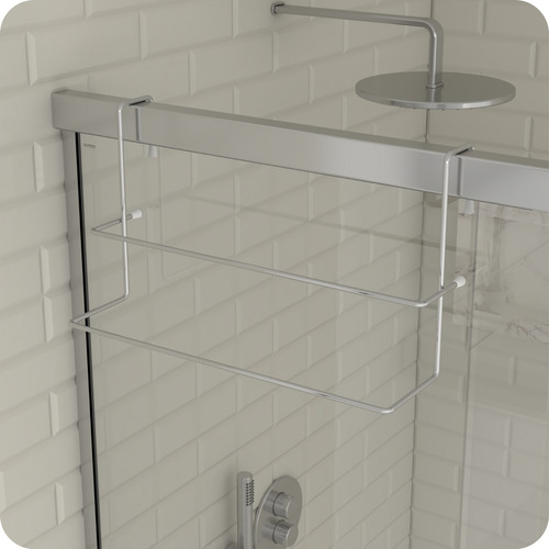Toalheiro Para Box Porta Toalha Duplo Cromado U.arm