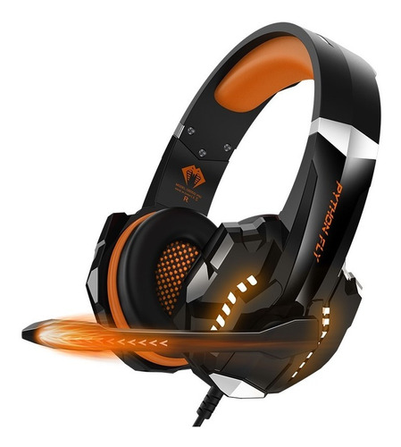 Audífonos Gamer Fly G9000 Negro Con Luz Led