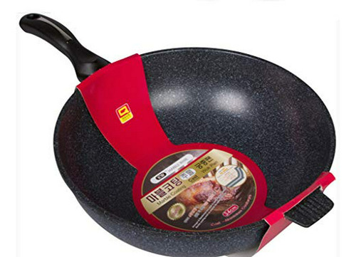 Wok Antiadherente Cerámico Mármol 34 Cm.