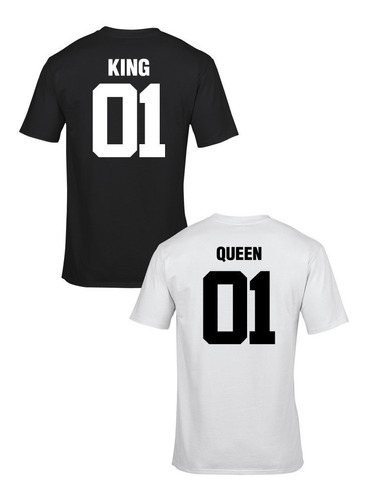 Par Playeras Para Parejas Novios King Queen, Camisas Pareja | Envío gratis
