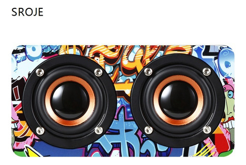 Altavoz Bluetooth Con Subwoofer Doble Y Grafiti