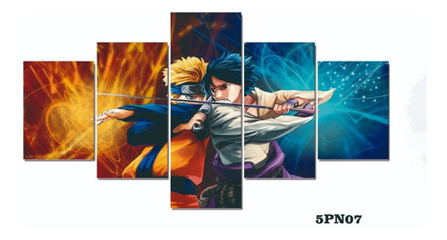 Cuadros Decorativos 5 Piezas Naruto 134x72cms